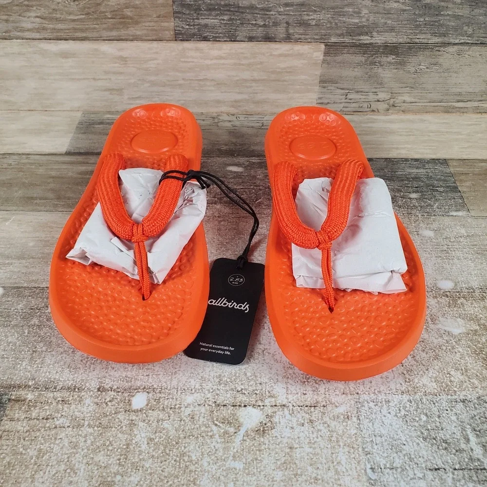 Allbirds Sugar Zeffer 2 Mens Sandals Size 11 Comfort Buoyant Orange Flip Flop